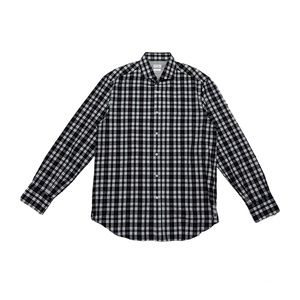 New Brunello Cucinelli Basic Fit Plaid Button Up Shirt Size 3XL
